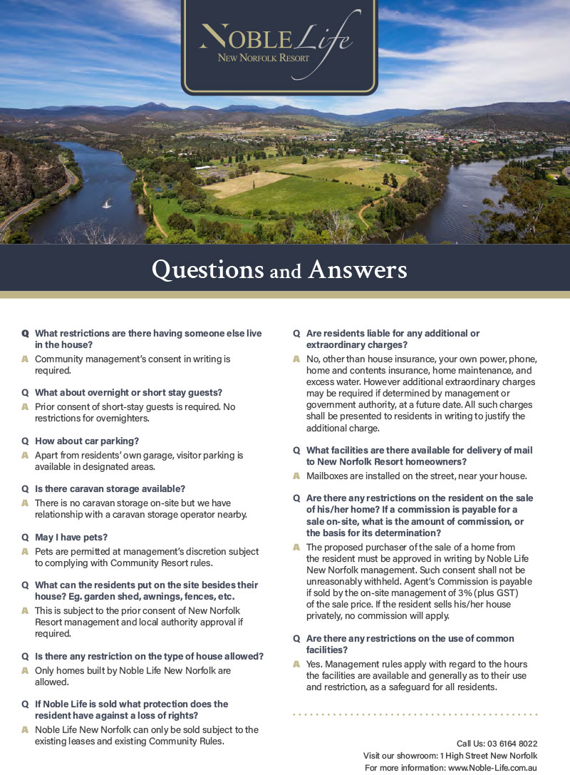 Questions & Answers flyer
