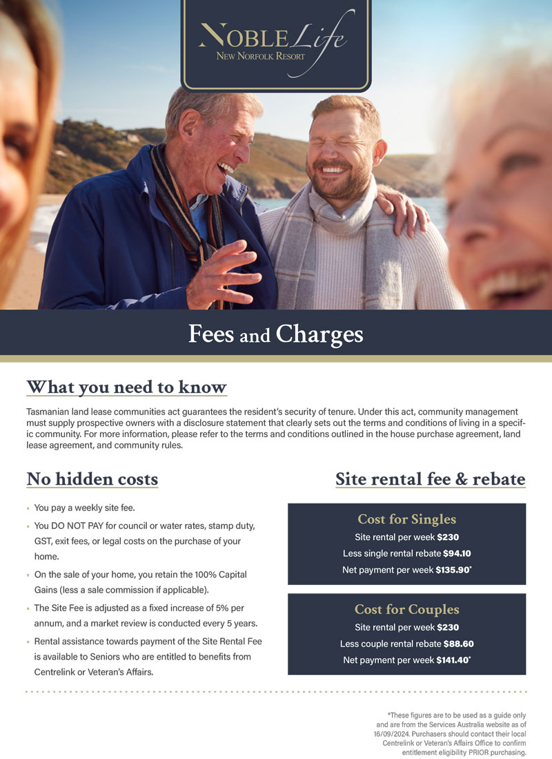 Fees & Charges flyer