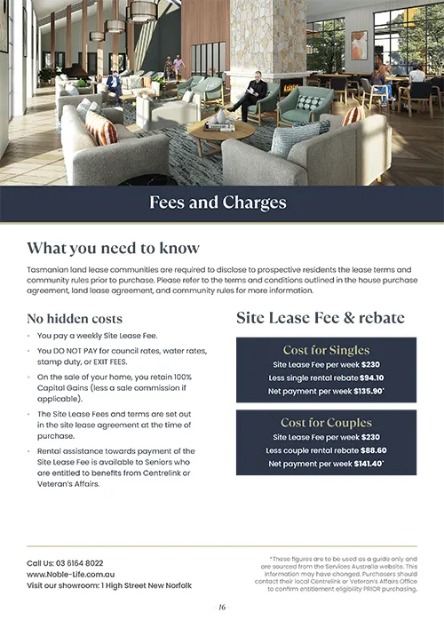 Fees & Charges flyer
